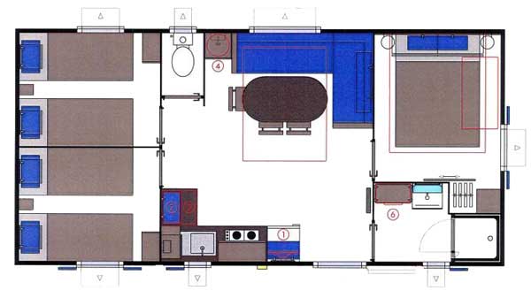 plan mobil-home à Thonon-les-Bains bermudes